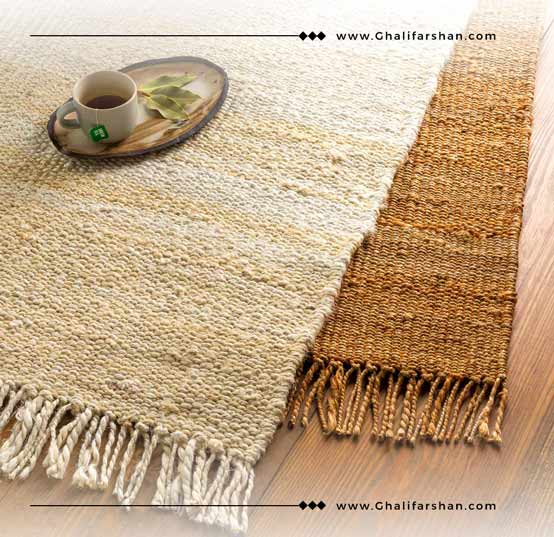 فرش جوت چیست؟ (5 تفاوت فرش جوت با سیسال)- خرید فرش کاشان از فروشگاه آنلاین قالیفرشان