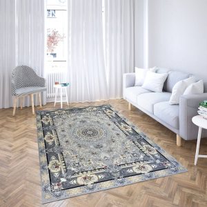خرید فرش ماشینی طرح سارانقره ای کد 70020