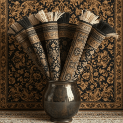فرش گل ابریشم