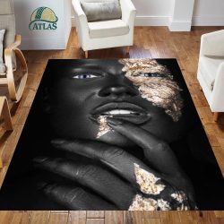فرشینه مخمل طرح چهره کد 55023 فرشینه طرح چهره فروشگاه آنلاین فرش ماشینی | فرش کاشان