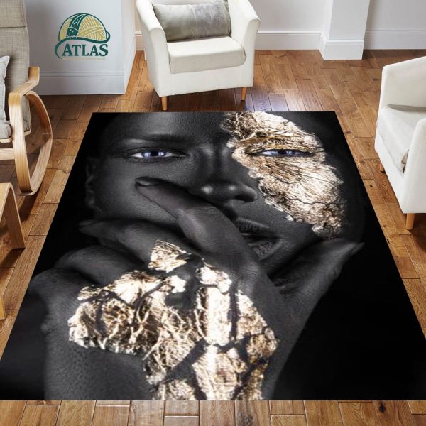 فرشینه مخمل طرح چهره کد 55024 فرشینه قالی فرشان فروشگاه آنلاین فرش ماشینی | فرش کاشان