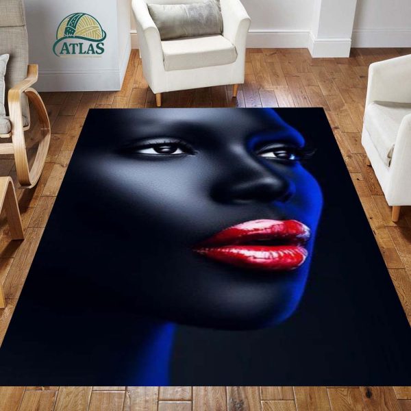 فرشینه مخمل طرح چهره کد 55033 فرشینه طرح چهره فروشگاه آنلاین فرش ماشینی | فرش کاشان