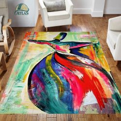 فرشینه مخمل سبک رنگ روغن کد 83087 فرشینه طرح رنگ روغن فروشگاه آنلاین فرش ماشینی | فرش کاشان