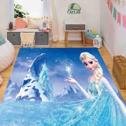 فرشینه مخمل اتاق کودک طرح کارتون فروزن کد 40227 فرشینه اتاق کودک فروشگاه آنلاین فرش ماشینی | فرش کاشان