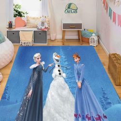 فرشینه مخمل اتاق کودک طرح کارتون فروزن کد 40231 فرشینه اتاق کودک فروشگاه آنلاین فرش ماشینی | فرش کاشان