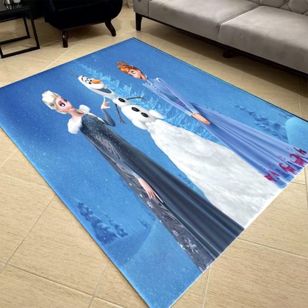 فرشینه مخمل اتاق کودک طرح کارتون فروزن کد 40231 فرشینه اتاق کودک فروشگاه آنلاین فرش ماشینی | فرش کاشان