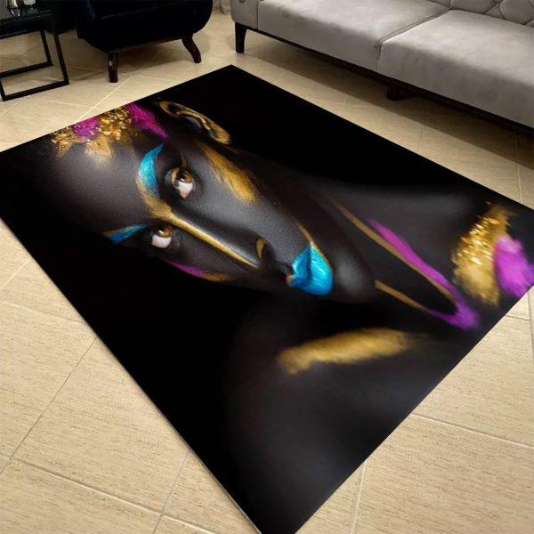فرشینه مخمل طرح چهره کد 55104 فرشینه طرح چهره فروشگاه آنلاین فرش ماشینی | فرش کاشان