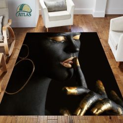 فرشینه مخمل طرح چهره کد 55107 فرشینه طرح چهره فروشگاه آنلاین فرش ماشینی | فرش کاشان