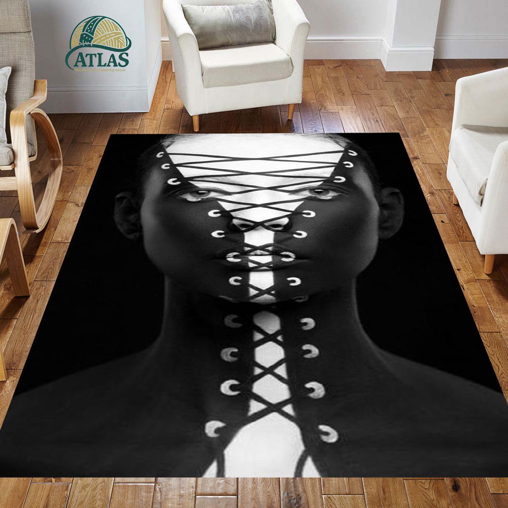 فرشینه مخمل طرح چهره کد 55012