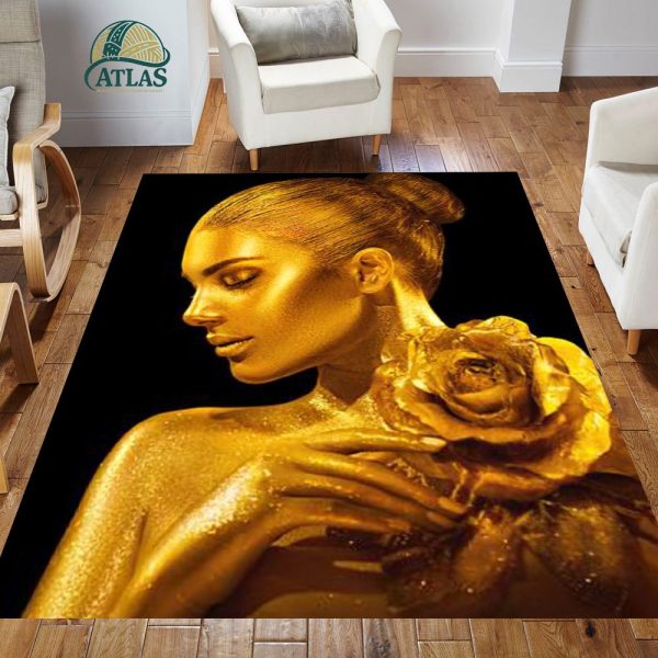 فرشینه مخمل طرح چهره کد 55121 فرشینه طرح چهره فروشگاه آنلاین فرش ماشینی | فرش کاشان