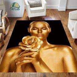 فرشینه مخمل طرح چهره کد 55122 فرشینه طرح چهره فروشگاه آنلاین فرش ماشینی | فرش کاشان