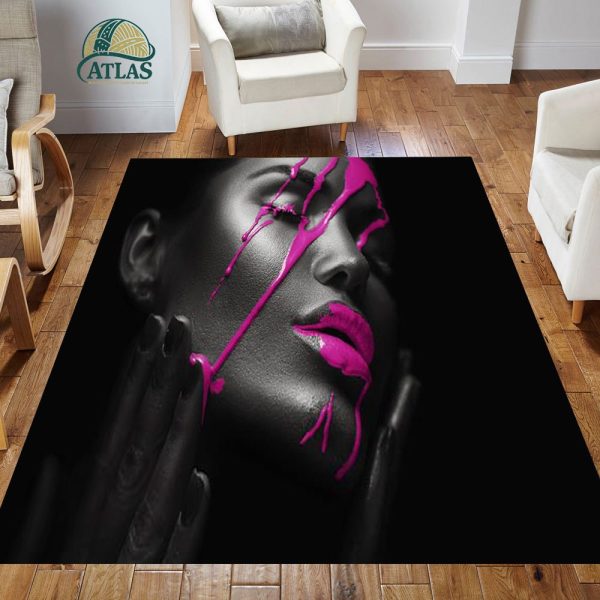 فرشینه مخمل طرح چهره کد 55126 فرشینه طرح چهره فروشگاه آنلاین فرش ماشینی | فرش کاشان