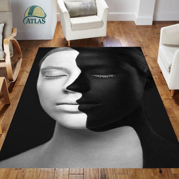 فرشینه مخمل طرح چهره کد 55014 فرشینه طرح چهره فروشگاه آنلاین فرش ماشینی | فرش کاشان