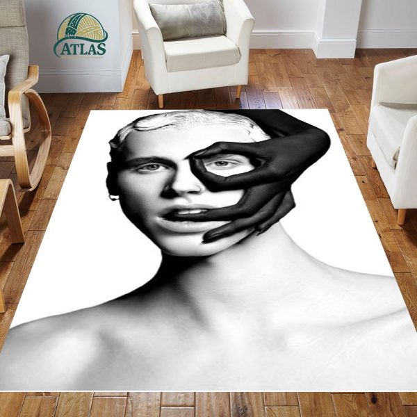 فرشینه مخمل طرح چهره کد 55016 فرشینه طرح چهره فروشگاه آنلاین فرش ماشینی | فرش کاشان