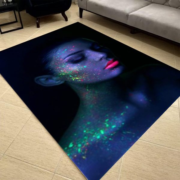 فرشینه مخمل طرح چهره کد 55030 فرشینه طرح چهره فروشگاه آنلاین فرش ماشینی | فرش کاشان