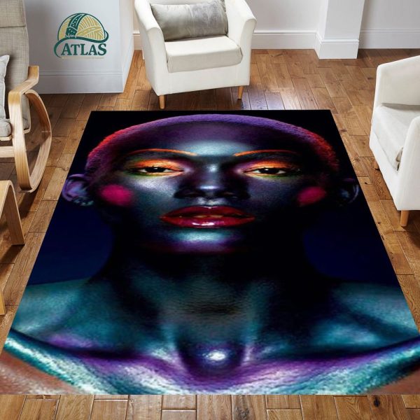 فرشینه مخمل طرح چهره کد 55036 فرشینه طرح چهره فروشگاه آنلاین فرش ماشینی | فرش کاشان