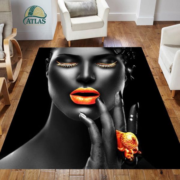 فرشینه مخمل طرح چهره کد 55041 فرشینه طرح چهره فروشگاه آنلاین فرش ماشینی | فرش کاشان | قالی فرشان