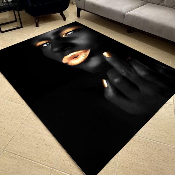 فرشینه مخمل طرح چهره کد 55046 فرشینه طرح چهره فروشگاه آنلاین فرش ماشینی | فرش کاشان