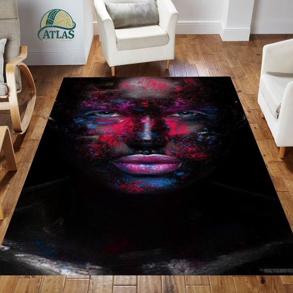 فرشینه مخمل طرح چهره کد 55047 فرشینه طرح چهره فروشگاه آنلاین فرش ماشینی | فرش کاشان