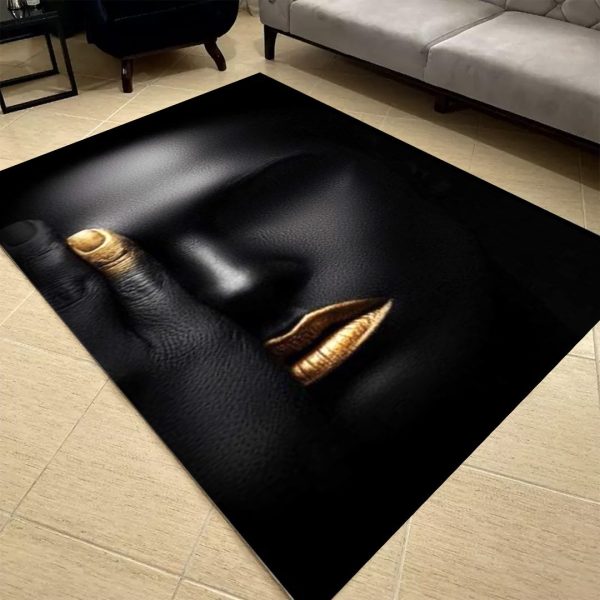 فرشینه مخمل طرح چهره کد 55053 فرشینه طرح چهره فروشگاه آنلاین فرش ماشینی | فرش کاشان