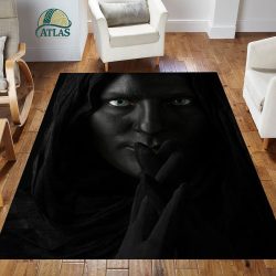 فرشینه مخمل طرح چهره کد 55058 فرشینه طرح چهره فروشگاه آنلاین فرش ماشینی | فرش کاشان