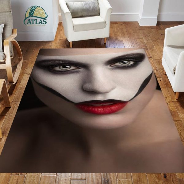 فرشینه مخمل طرح چهره کد 55060 فرشینه طرح چهره فروشگاه آنلاین فرش ماشینی | فرش کاشان | قالی فرشان