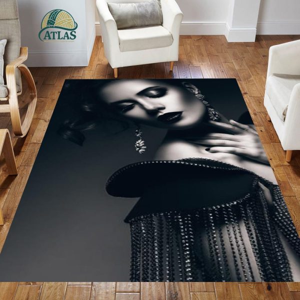 فرشینه مخمل طرح چهره کد 55062 فرشینه طرح چهره فروشگاه آنلاین فرش ماشینی | فرش کاشان