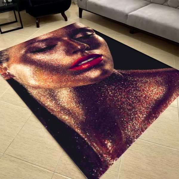 فرشینه مخمل طرح چهره کد 55063 فرشینه طرح چهره فروشگاه آنلاین فرش ماشینی | فرش کاشان 2