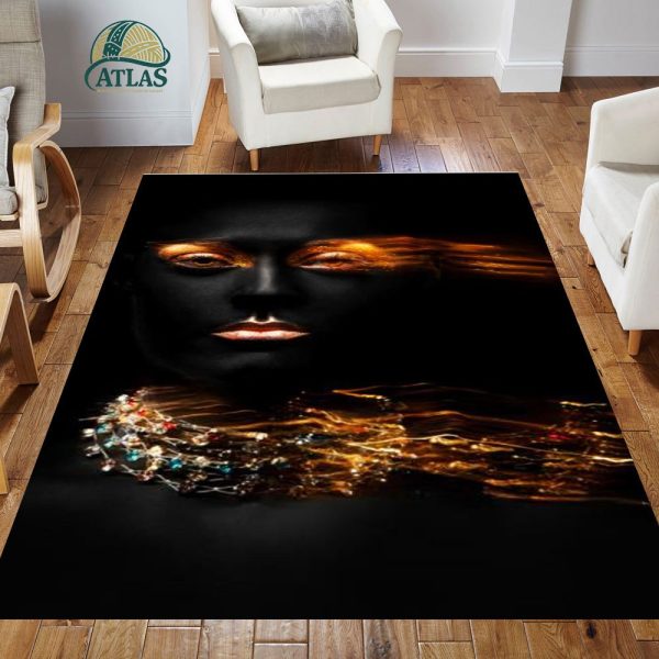 فرشینه مخمل طرح چهره کد 55064 فرشینه طرح چهره فروشگاه آنلاین فرش ماشینی | فرش کاشان