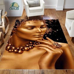 فرشینه مخمل طرح چهره کد 55089 فرشینه طرح چهره فروشگاه آنلاین فرش ماشینی | فرش کاشان