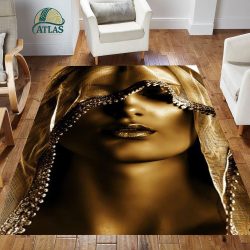 فرشینه مخمل طرح چهره کد 55092 فرشینه طرح چهره فروشگاه آنلاین فرش ماشینی | فرش کاشان