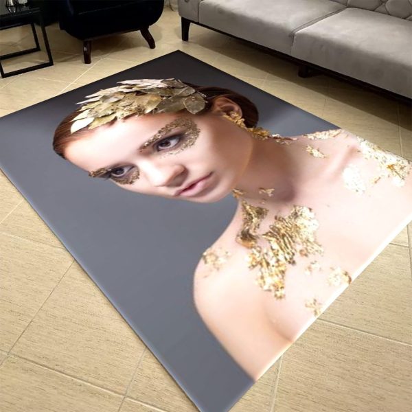 فرشینه مخمل طرح چهره کد 55093 فرشینه طرح چهره فروشگاه آنلاین فرش ماشینی | فرش کاشان 2