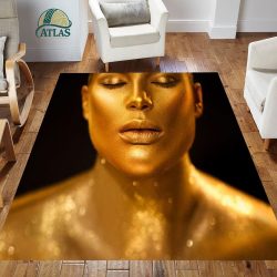 فرشینه مخمل طرح چهره کد 55098 فرشینه طرح چهره فروشگاه آنلاین فرش ماشینی | فرش کاشان