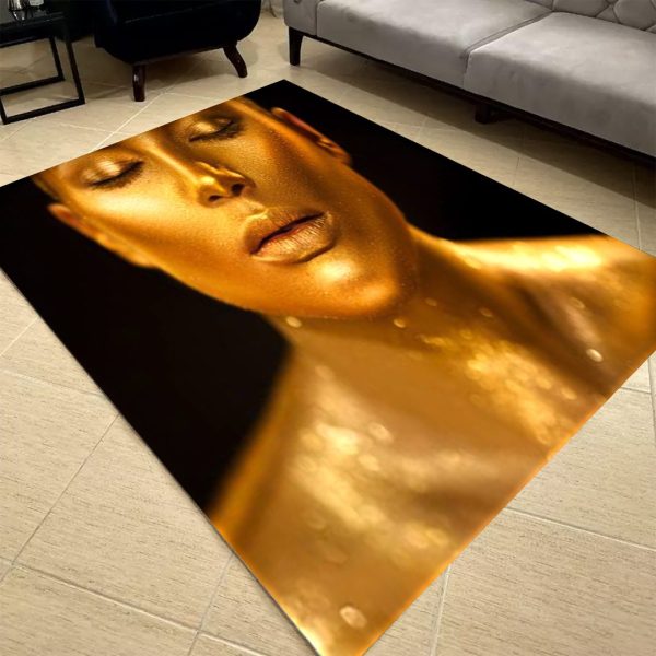 فرشینه مخمل طرح چهره کد 55098 فرشینه طرح چهره فروشگاه آنلاین فرش ماشینی | فرش کاشان
