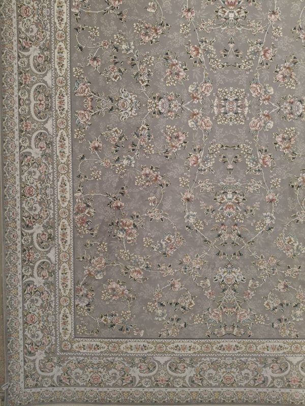 خرید فرش ماشینی 1200 شانه برجسته طرح سارا فرش پر نقش و نگار فروشگاه آنلاین فرش ماشینی | فرش کاشان
