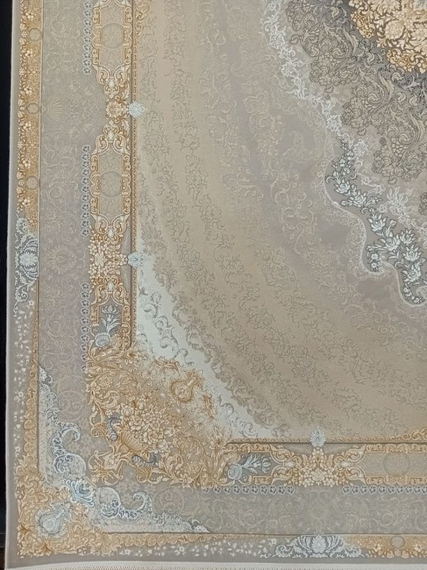 فرش ماشینی 1200 شانه برجسته طرح تاج فیلی فرش پر نقش و نگار فروشگاه آنلاین فرش ماشینی | فرش کاشان