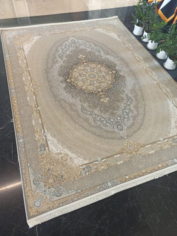 خرید فرش ماشینی 1200 شانه برجسته فیلی طرح تاج فرش جهان فروشگاه آنلاین فرش ماشینی | فرش کاشان