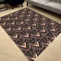 فرش مدرن طرح کاشی کد b-57238 فرشینه راهرویی فروشگاه آنلاین فرش ماشینی | فرش کاشان